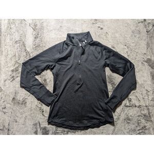 Under Armour Long Sleeve 1/4 Zip Fitted Shirt Women's Size Small Black
